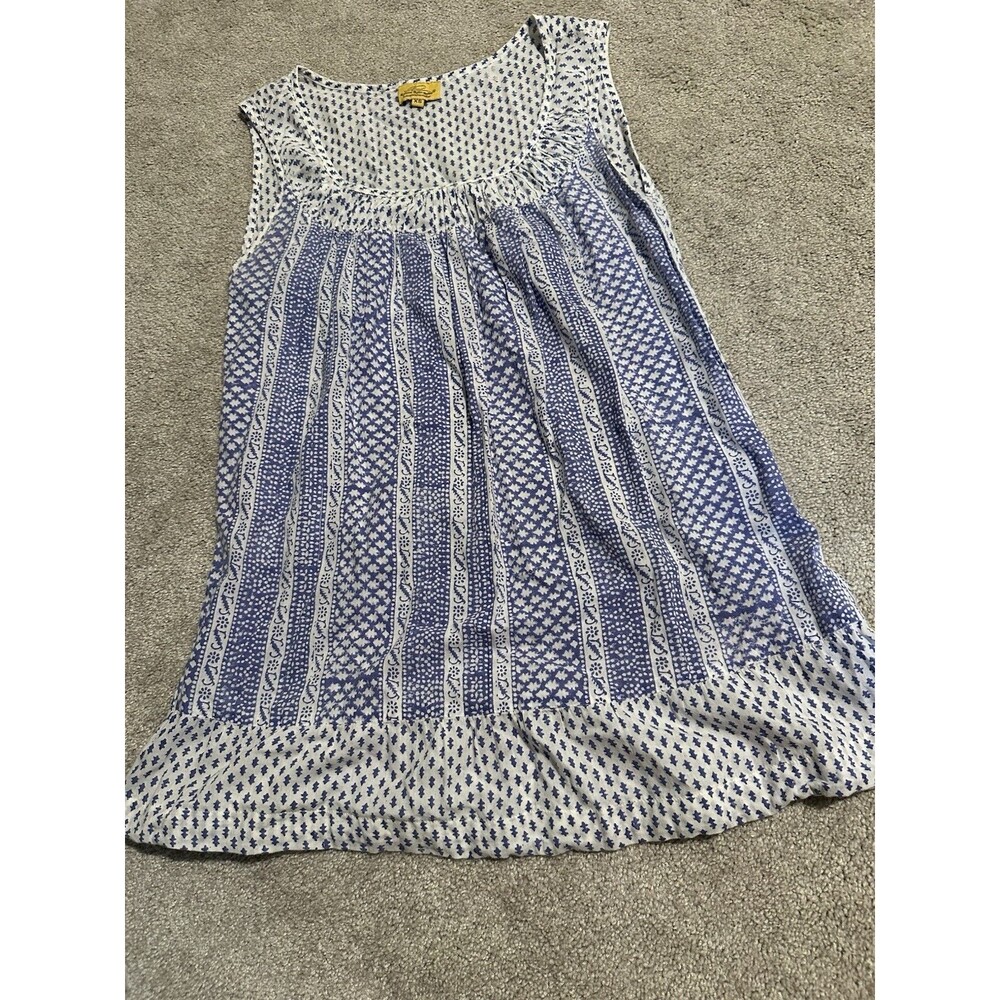Roller Rabbit Blue Women XS Sleeveless Tank Top 100% Cotton